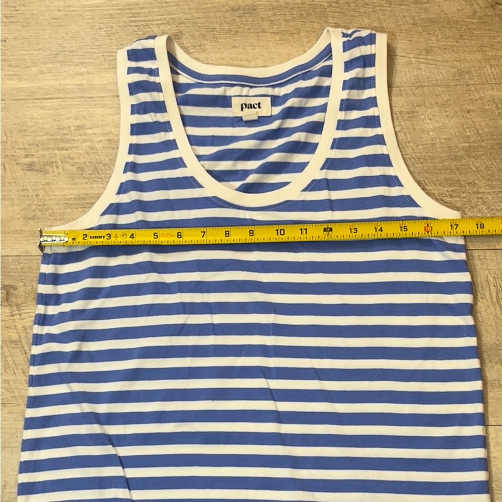 Pact Women’s 100% Organic Cotton Striped Midi Dress Size Medium - Picture 5 of 8